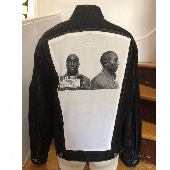 Guess Other - 80s Guess x Tupac 2Pac Mugshot Custom Denim Jacket